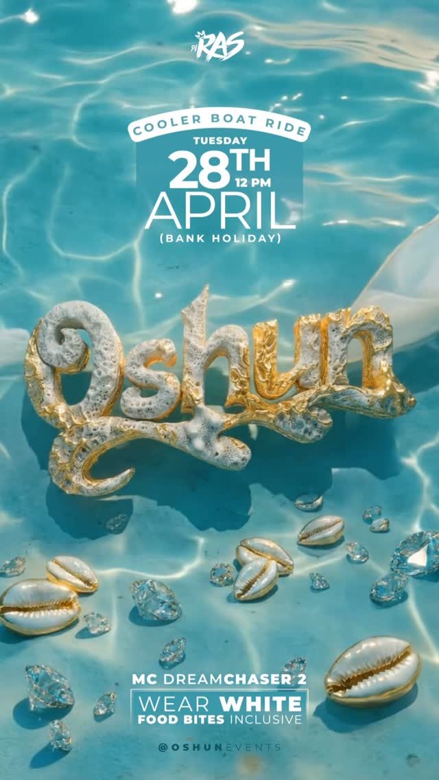 Event poster for OSHUN International Boat Ride (Wear White)
