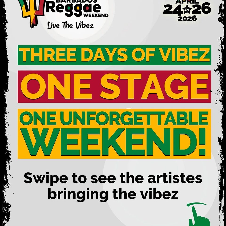 Event poster for Barbados Reggae Weekend 2026 (The Legends of Reggae Show & Dance)