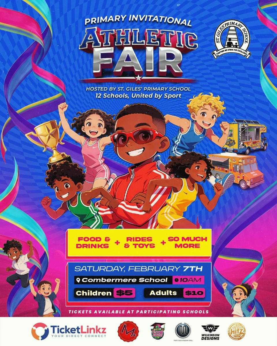 Event poster for Primary Invitational Athletic Fair (Hosted by St. Giles’ Primary School)